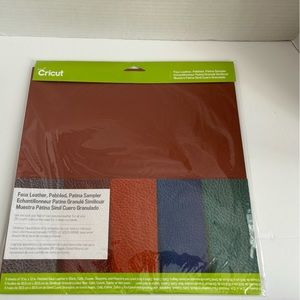 Cricut faux leather,pebbled Patina sampler